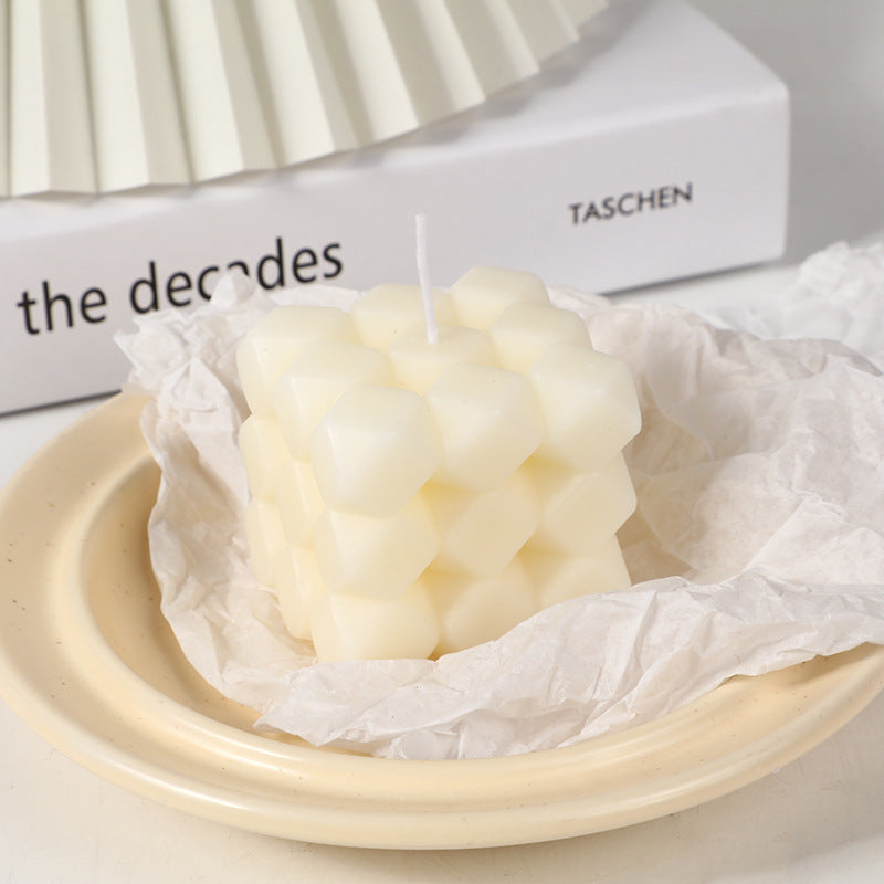 Cube Aromatherapy Candle Home Table Decoration