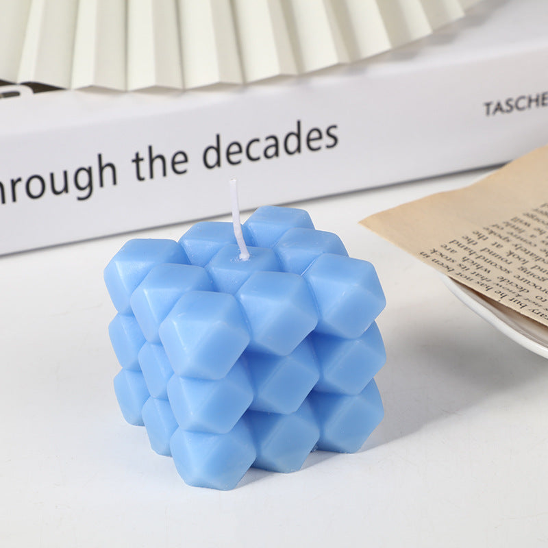 Cube Aromatherapy Candle Home Table Decoration