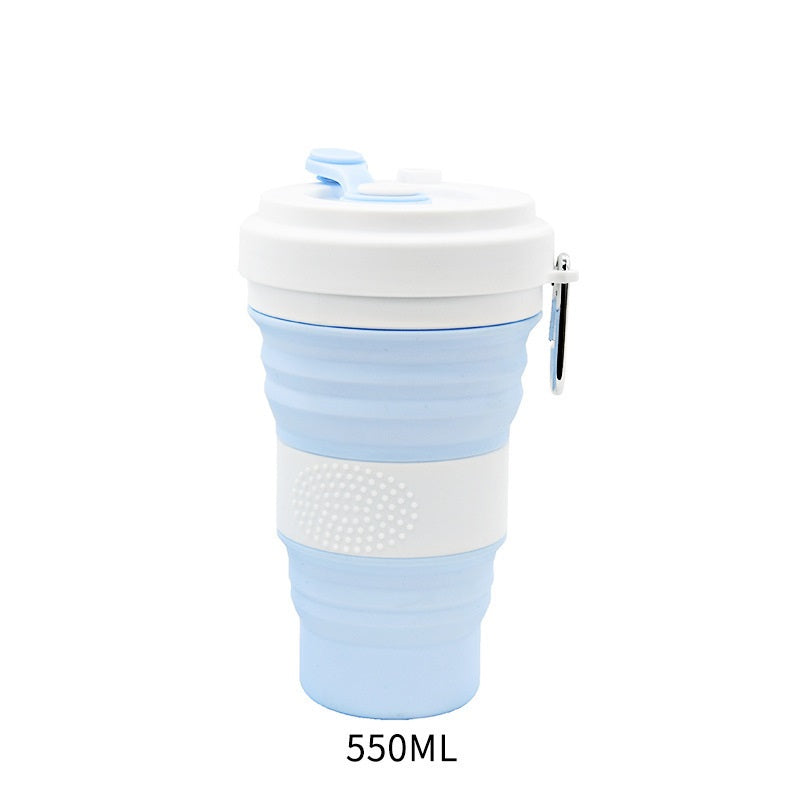 Silicone folding coffee cup