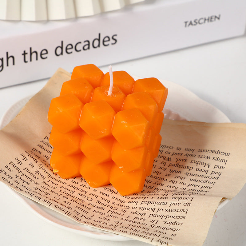 Cube Aromatherapy Candle Home Table Decoration