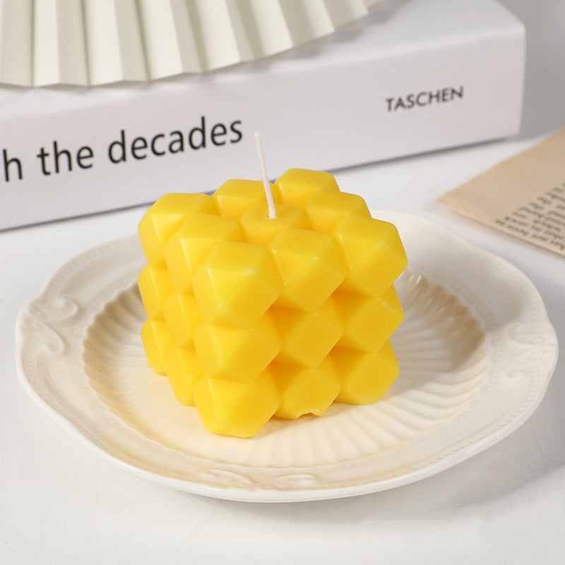 Cube Aromatherapy Candle Home Table Decoration