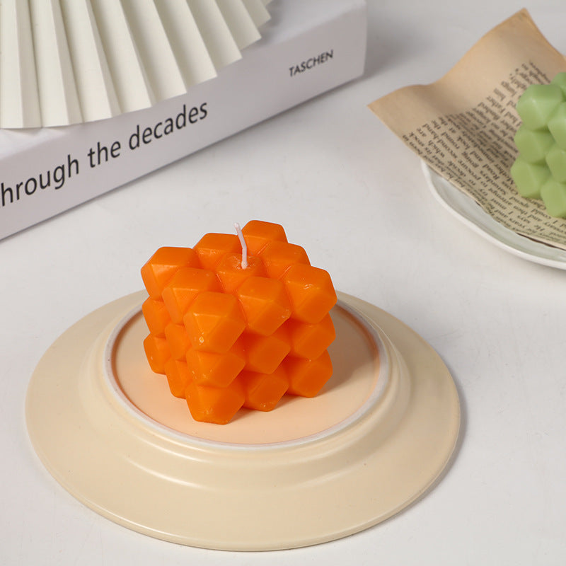 Cube Aromatherapy Candle Home Table Decoration