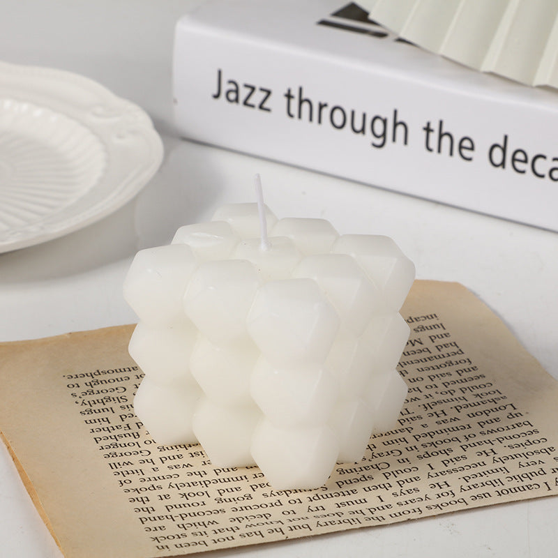 Cube Aromatherapy Candle Home Table Decoration