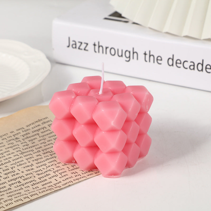 Cube Aromatherapy Candle Home Table Decoration