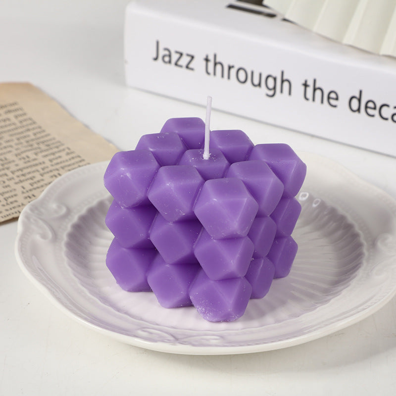 Cube Aromatherapy Candle Home Table Decoration