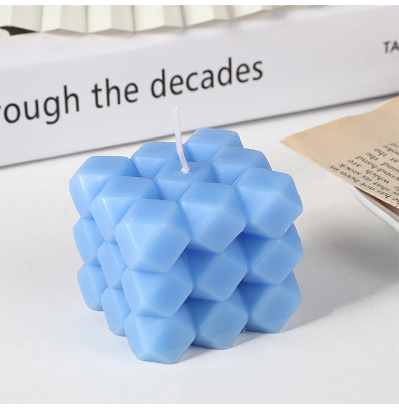 Cube Aromatherapy Candle Home Table Decoration