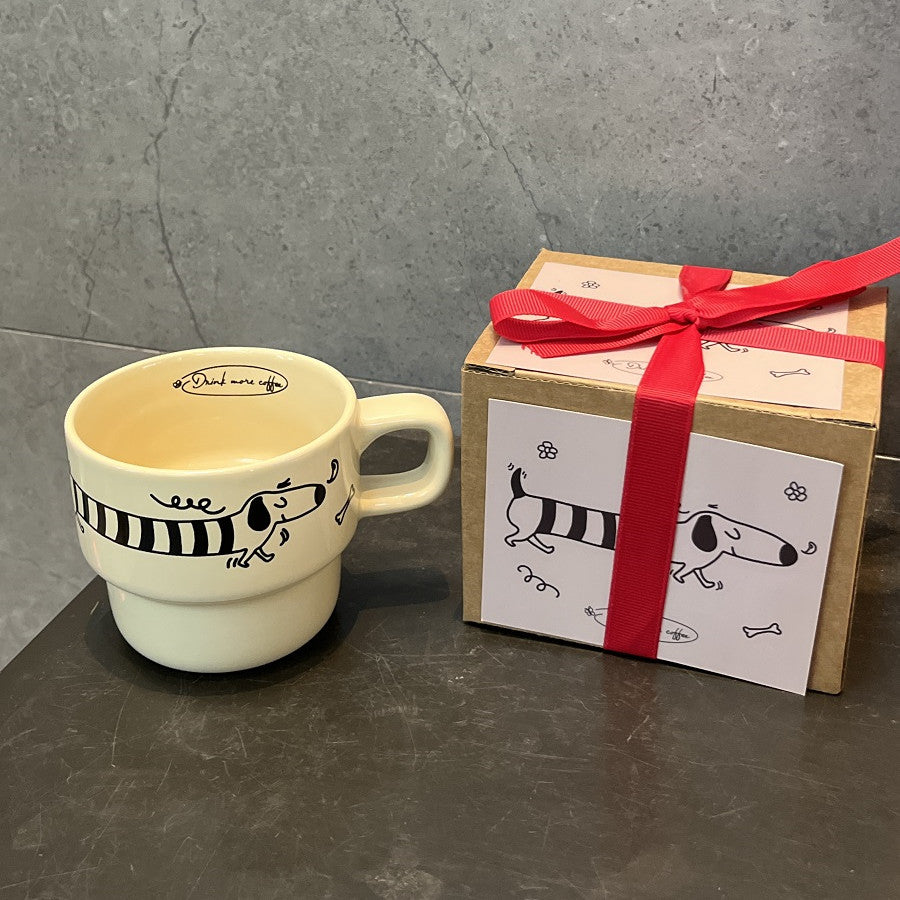 Dachshund Dog Coffee Cup Gift Box