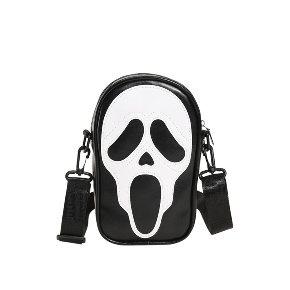 Vintage Shoulder Bag Halloween Funny Lovely Devil Ghost Bag Ladies Bags Leather Zip Purse PU Handbags Women Crossbody Bags