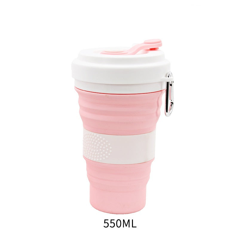 Silicone folding coffee cup